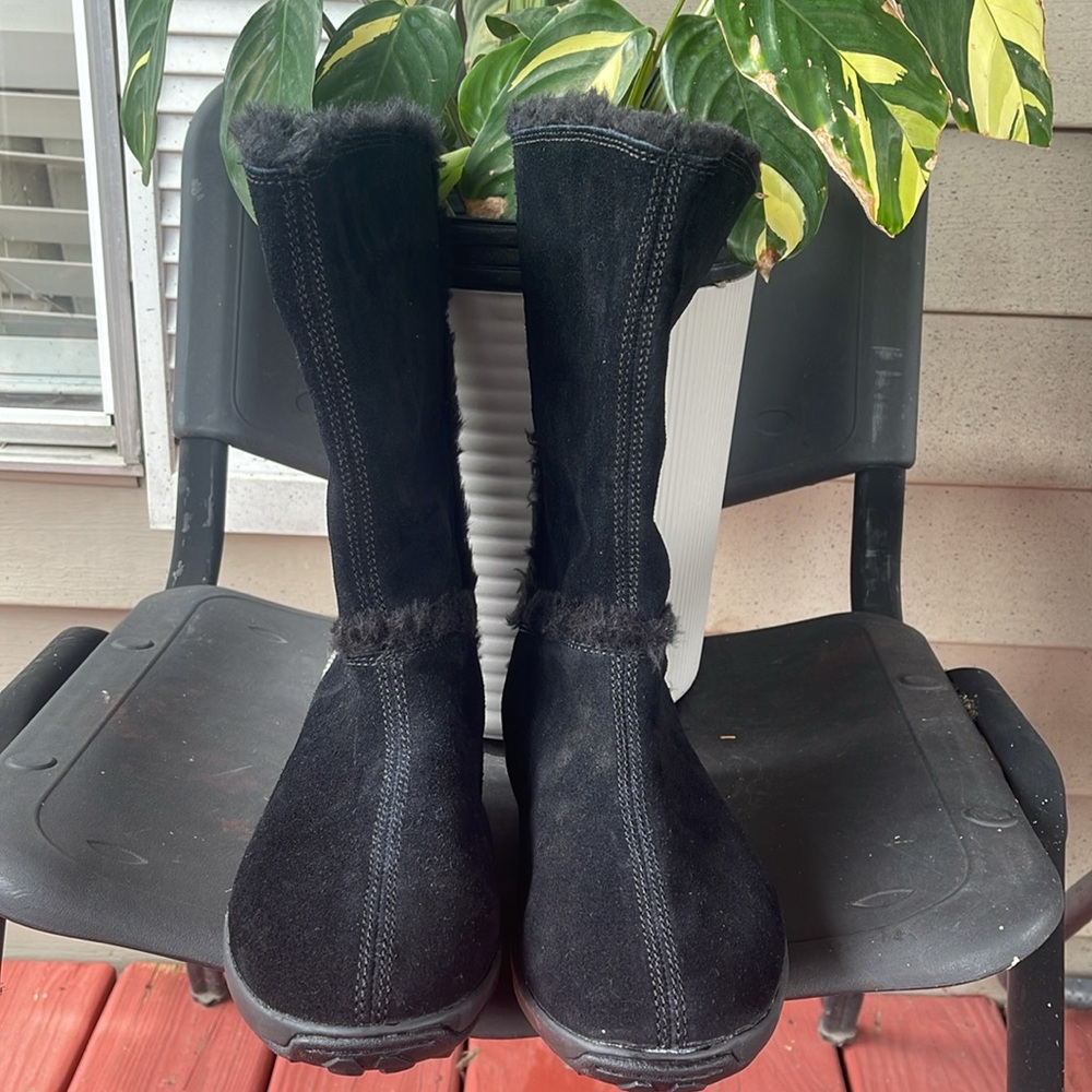 Timberland Black Fleece-Lined Boots size 9.5w - Picture 3 of 12